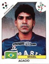 Cromo Acacio (Acacio Cordeiro Barreto) - FIFA World Cup Italia 1990 - Panini