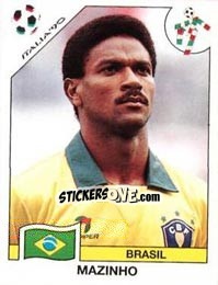 Figurina Mazinho (Iomar do Nascimento) - FIFA World Cup Italia 1990 - Panini