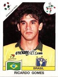 Sticker Ricardo Gomes (Ricardo Gomes Raimundo) - FIFA World Cup Italia 1990 n. 197 - Panini