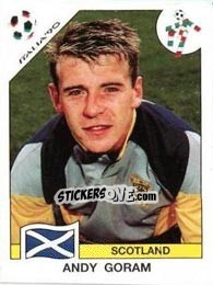 Sticker Andy Goram - FIFA World Cup Italia 1990 n. 212 - Panini