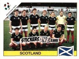 Sticker Team photo Scotland - FIFA World Cup Italia 1990 - Panini
