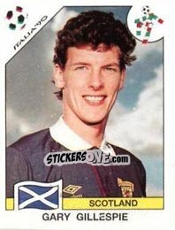 Sticker Gary Gillespie - FIFA World Cup Italia 1990 n. 217 - Panini