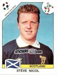 Sticker Steve Nicol - FIFA World Cup Italia 1990 n. 221 - Panini