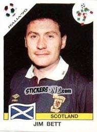 Sticker Jim Bett - FIFA World Cup Italia 1990 - Panini