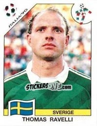 Sticker Thomas Ravelli - FIFA World Cup Italia 1990 - Panini