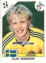 Figurina Klas Ingesson - FIFA World Cup Italia 1990 - Panini