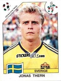 Sticker Jonas Thern - FIFA World Cup Italia 1990 - Panini