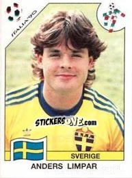 Sticker Anders Limpar - FIFA World Cup Italia 1990 - Panini