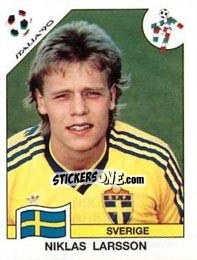 Figurina Niklas Larsson - FIFA World Cup Italia 1990 - Panini