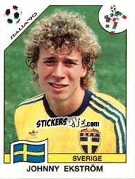 Figurina Johnny Ekstrom - FIFA World Cup Italia 1990 - Panini