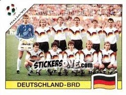 Sticker Team Photo Doutschland-Brd - FIFA World Cup Italia 1990 n. 251 - Panini