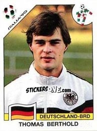 Sticker Thomas Berthord - FIFA World Cup Italia 1990 - Panini