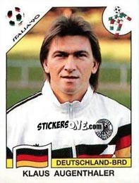 Sticker Klaus Augenthaler - FIFA World Cup Italia 1990 - Panini
