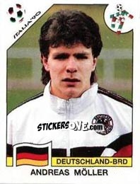 Cromo Andreas Moller - FIFA World Cup Italia 1990 - Panini