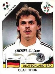 Sticker Olaf Thon - FIFA World Cup Italia 1990 n. 260 - Panini