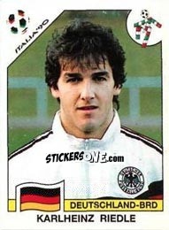 Sticker Karlheinz Riedle - FIFA World Cup Italia 1990 - Panini