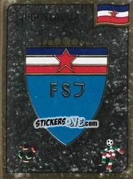 Sticker Fudbalski Savez Jugoslavije emblem - FIFA World Cup Italia 1990 n. 267 - Panini
