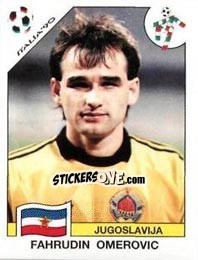 Sticker Fahrudin Omerovic - FIFA World Cup Italia 1990 - Panini