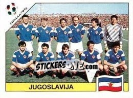 Sticker Team photo Jugoslavija - FIFA World Cup Italia 1990 n. 270 - Panini