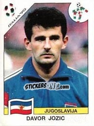 Sticker Davor Jozic - FIFA World Cup Italia 1990 - Panini