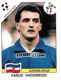 Cromo Faruk Hadzibegic - FIFA World Cup Italia 1990 - Panini
