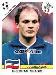 Sticker Predrag Spasic - FIFA World Cup Italia 1990 - Panini