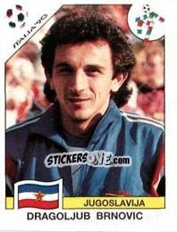 Sticker Dragoljub Brnovic - FIFA World Cup Italia 1990 n. 278 - Panini