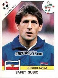 Sticker Safet Susic - FIFA World Cup Italia 1990 - Panini