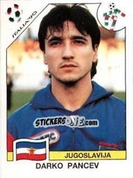Cromo Darko Pancev - FIFA World Cup Italia 1990 - Panini