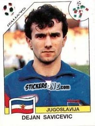 Sticker Dejan Savicevic - FIFA World Cup Italia 1990 n. 284 - Panini