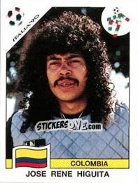 Sticker Jose Rene Higuita - FIFA World Cup Italia 1990 - Panini