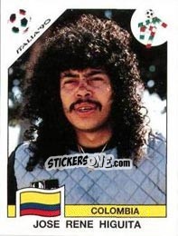 Sticker Jose Rene Higuita - FIFA World Cup Italia 1990 n. 287 - Panini