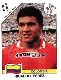 Sticker Ricardo Perez - FIFA World Cup Italia 1990 n. 297 - Panini