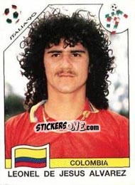 Cromo Leonel de Jesus Alvarez - FIFA World Cup Italia 1990 - Panini