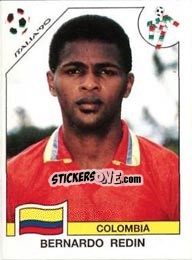 Sticker Bernardo Redin - FIFA World Cup Italia 1990 n. 299 - Panini