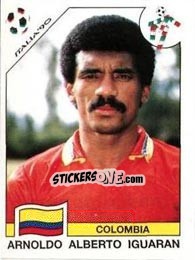 Cromo Arnoldo Alberto Iguaran - FIFA World Cup Italia 1990 - Panini
