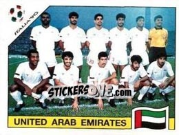 Figurina Team photo UAE - FIFA World Cup Italia 1990 - Panini