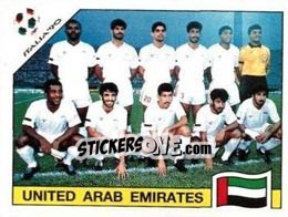 Cromo Team photo UAE - FIFA World Cup Italia 1990 n. 306 - Panini