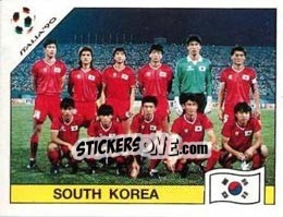 Figurina Team photo South Korea - FIFA World Cup Italia 1990 - Panini