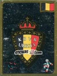 Sticker Union Royale Belge des Societes de Football-Association emblem - FIFA World Cup Italia 1990 - Panini