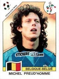 Cromo Michel Preud'Homme - FIFA World Cup Italia 1990 - Panini