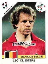 Sticker Leo Clijsters - FIFA World Cup Italia 1990 - Panini