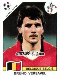 Sticker Bruno Versavel - FIFA World Cup Italia 1990 - Panini