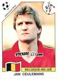 Sticker Jan Ceulemans - FIFA World Cup Italia 1990 - Panini