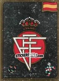 Sticker Real Federacion Espanola de Futbol emblem - FIFA World Cup Italia 1990 n. 344 - Panini