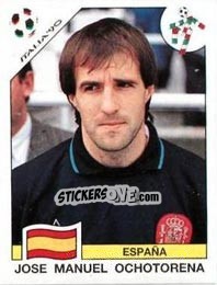 Sticker Jose Manuel Ochotorena - FIFA World Cup Italia 1990 n. 346 - Panini