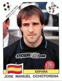 Figurina Jose Manuel Ochotorena - FIFA World Cup Italia 1990 - Panini