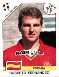 Sticker Roberto Fernandez - FIFA World Cup Italia 1990 n. 354 - Panini