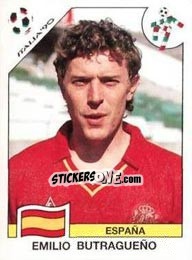 Sticker Emilio Butragueno - FIFA World Cup Italia 1990 - Panini