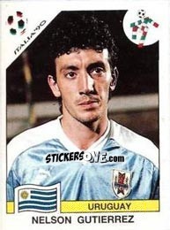 Sticker Nelson Gutierrez - FIFA World Cup Italia 1990 - Panini